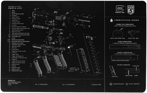 Glock Perfection Oem Gen5 Exploded Diagram Pistol Bench Mat As10032