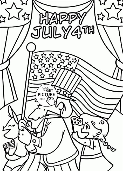 fourth  july coloring pages  getdrawings