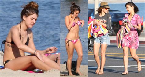 bikini photos of shenae grimes and jessica lowndes popsugar celebrity