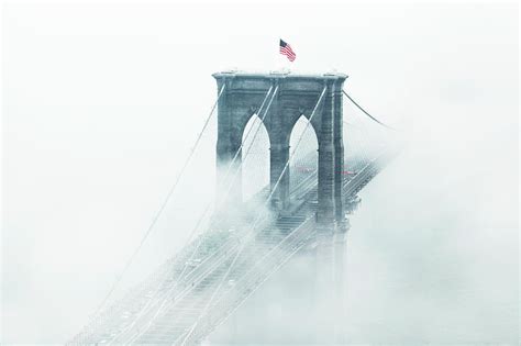 brooklyn bridge  fog photograph  johner images fine art america