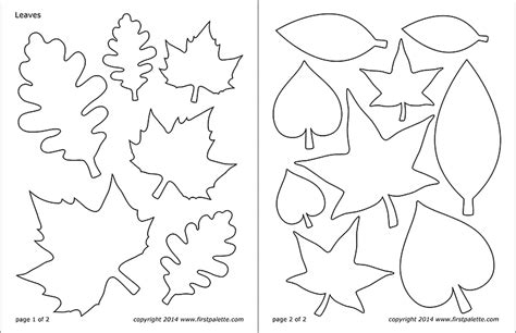printable leaf template  printable templates