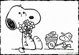 Snoopy Coloring Woodstock Peanuts Getcolorings Insertion Valentines sketch template