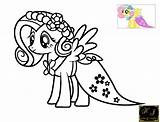 Fluttershy Pony Equestria Poni Mewarnai Bayi Untuk Coloringhome sketch template