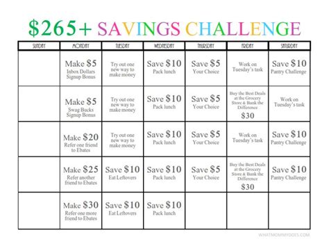 month money challenge  fun   save earn