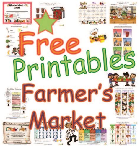 farmers market worksheets  activities  kids promoting