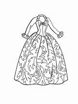 Coloring Pages Dress Fashion Barbie Clothes Doll Gown Dresses Christmas Color Ball Drawing Getdrawings Carol Getcolorings Printable sketch template