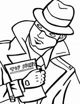 Spy Coloring Pages Secret Detective Kids Spies Holding Drawing  Colouring Totally Message Color Template Agents Puzzle Printable Netart Learny sketch template