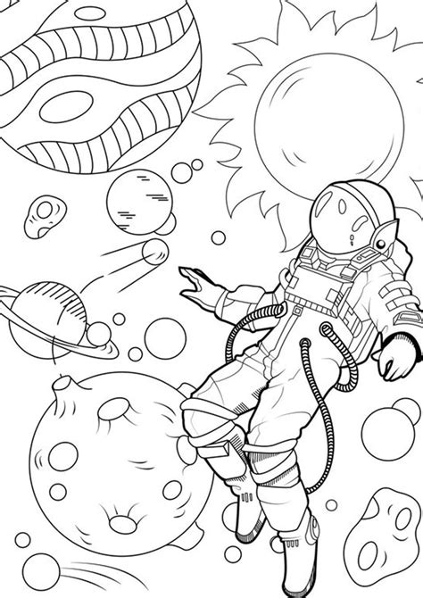 fun space coloring pages         easy