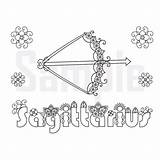 Sagittarius sketch template