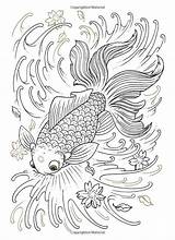 Coloriage Asiatique Colargol Fish Thème Colorie Kreslení Omalovánky Kresby sketch template