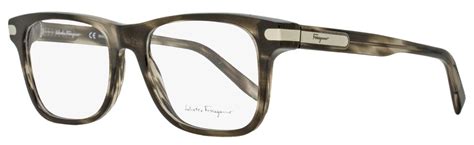 salvatore ferragamo rectangular eyeglasses sf2829 003 striped gray 53mm