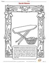 Coloring Boone Sarah African Board Ironing Inventors American Printable Book History Americans Month Women Printables Famous Teachervision Slideshow Children sketch template