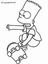 Bart Simpsons Skateboard sketch template