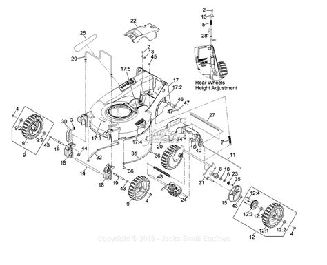 exmark ecxka sn   parts diagram  deck  wheel assembly