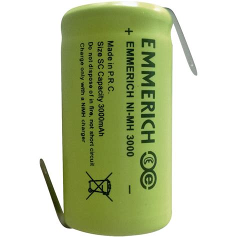 emmerich sc nimh   size  mah rechargeable battery tagged rapid
