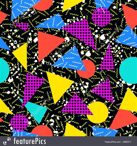 abstract patterns retro 80s seamless pattern background stock illustration i4682311 at