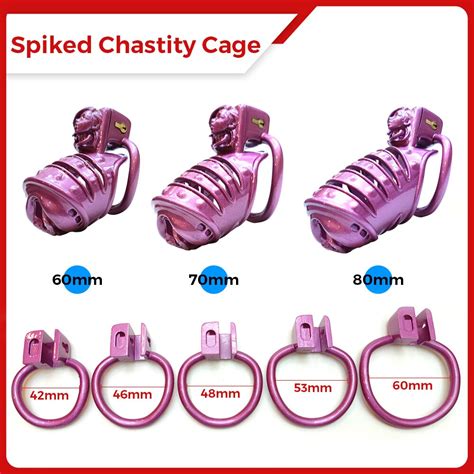 2 Penis Rings Spiked Bdsm Cock Cage Pussy Vaginal Chastity Devices Cage