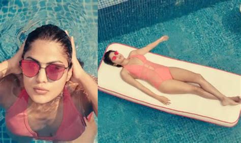 Rhea Chakraborty In Pink Hot Bikini Actress And Mtv Vj Sheds Clothes For