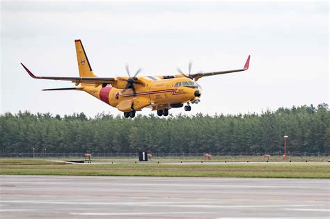 canadas   fixed wing search  rescue cc  aircraft arrives  comox valley
