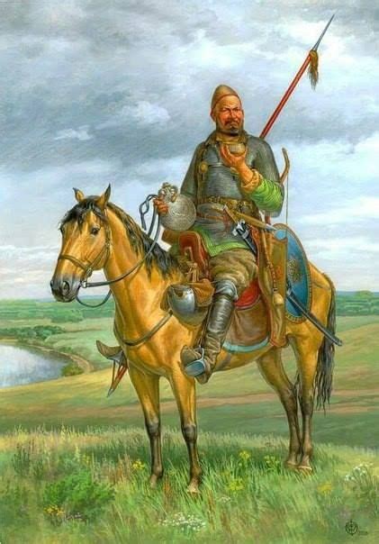 kazakh warrior voennoe iskusstvo istoricheskaya illyustratsiya