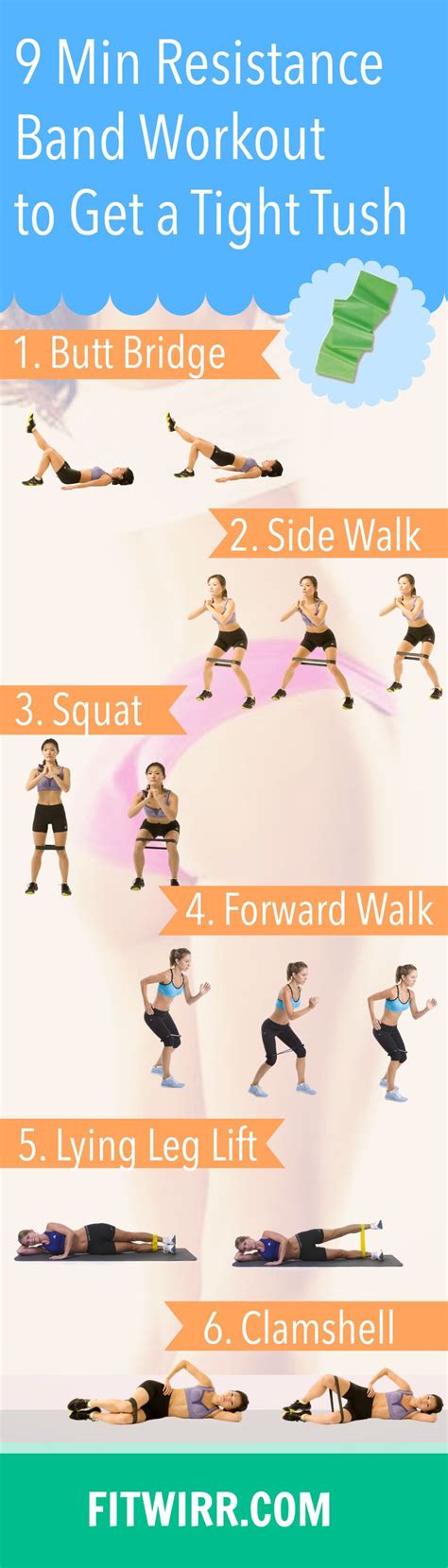 9 minute bikini workout with resistance band to get a