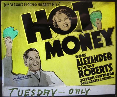 Antique Movie Photo Slide Hot Money 1936 Bill Numismatic Coming