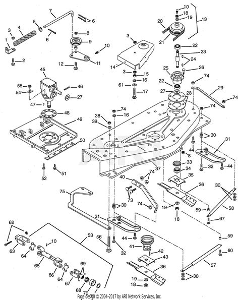 gravely    rotary mower parts diagram   mower deck drive