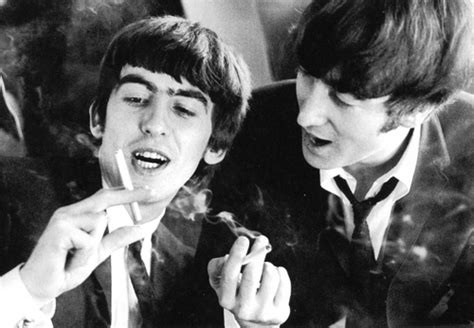 Black And White Cute George Harrison John Lennon