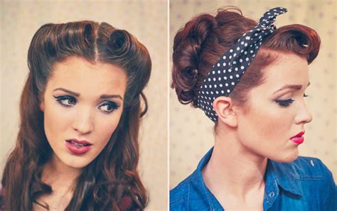 retro pin up style hair tutorials by the freckled fox wonder forest