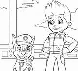 Paw Patrol Ryder Tracker Chase Patrulla Canina Coloringpagesonly Colorear sketch template