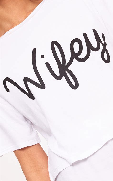 white wifey pj set nightwear onesies prettylittlething