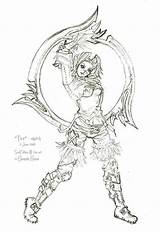 Tira Soul Calibur Sketch Coloured Finished Fan Draw Thus Pencil Far sketch template
