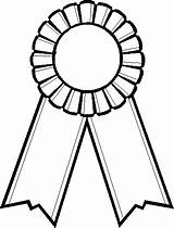 Medal Outline Printable Clip Ribbon Clipart sketch template