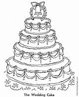 Coloring Pages Wedding Cake Bride Printable sketch template