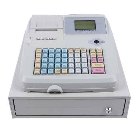 cash register keys electronic cash register  removable cash drawer  thermal printer