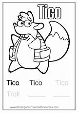 Coloring Dora Pages Tico Troll sketch template