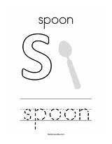Coloring Pages Spoon Dish sketch template