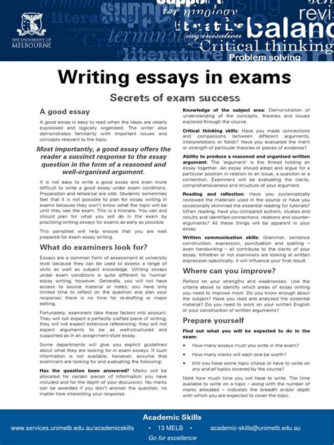 writing essays  examspdf essays argument