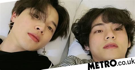 Bts Vmin V And Jimin Treat Army To Late Night Bed Selfie Together