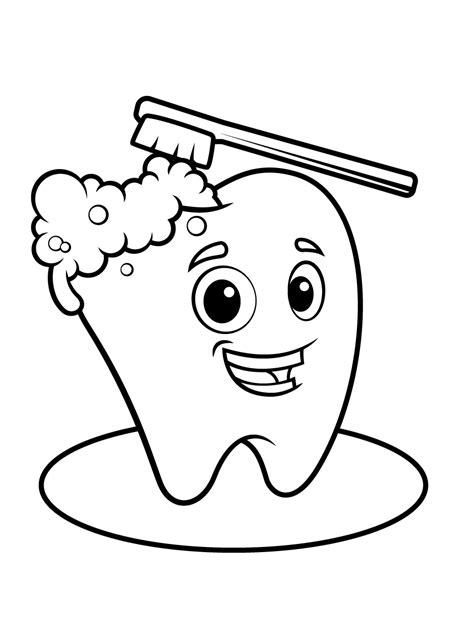 happy tooth coloring page  print  color