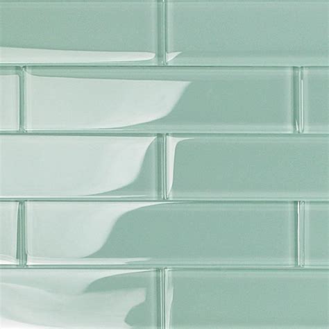 ivy hill tile contempo light green       mm polished glass floor  wall tile  sq
