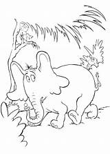 Horton Coloring Pages Elephant Getdrawings sketch template