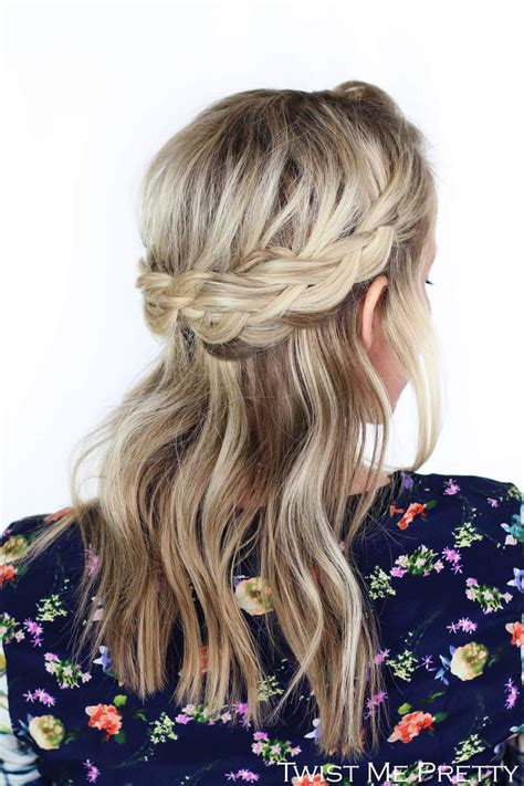 lace crown braid tutorial twist me pretty