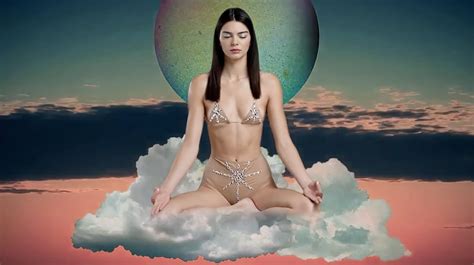 kendall jenner meditates in a bikini for love advent s final video bikini kendall jenner liz