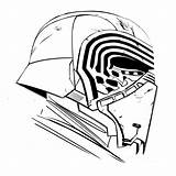 Ren Kylo Coloring Clipartmag Dibujos Sketch Davetattoos Caricaturas Ilustraciones Heros Espada поиск Guerre Sith Skizze Ausmalbild Malvorlagen sketch template