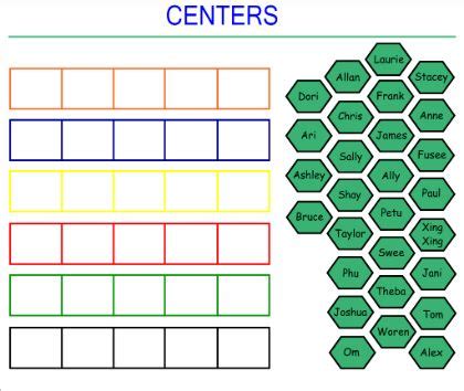 center rotation charts ideas  pinterest kindergarten