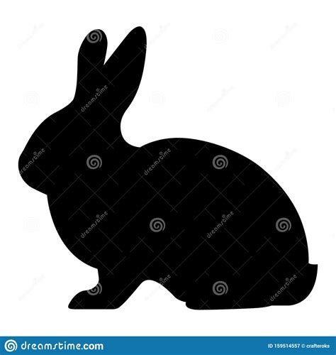 bunny rabbit silhouette eps file stock illustration illustration
