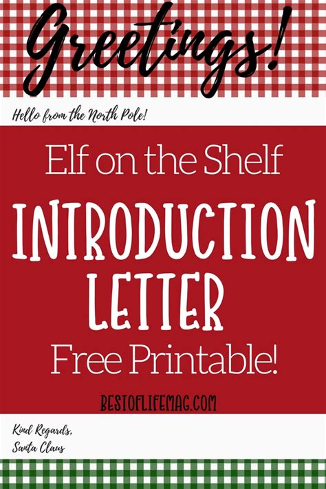 printable elf   shelf introduction letter printable templates