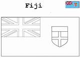 Fiji Flag Colouring Geography sketch template