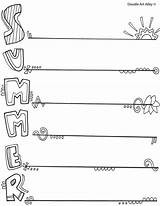 Acrostic sketch template